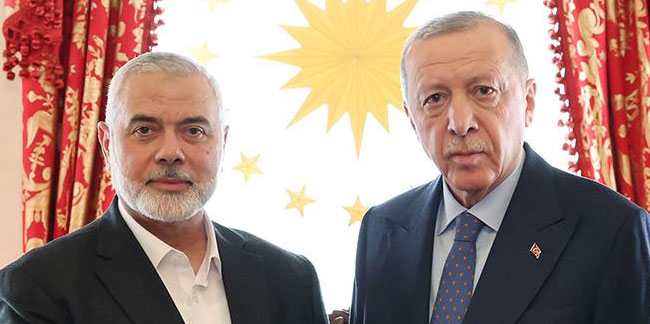 Erdoğan, Hamas Siyasi Büro Başkanı Haniye'yi kabul etti