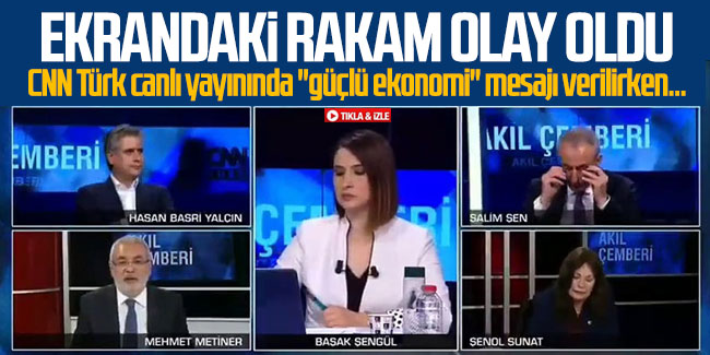 CNN Türk canlı yayınında ''güçlü ekonomi'' mesajı verilirken...