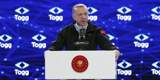 Cumhurbaşkanı Erdoğan: Togg'un fiyatı için şubatı bekleyin