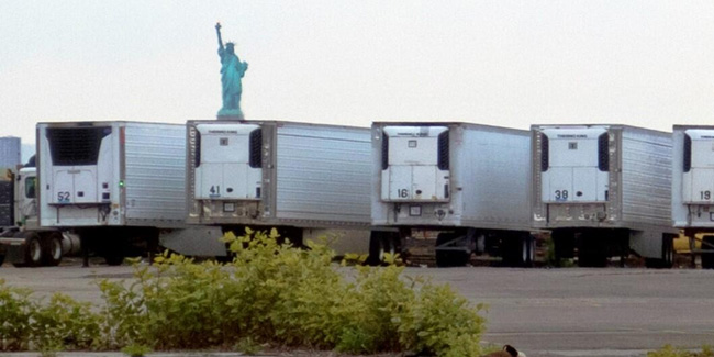 ABD'de 750 COVID-19 kurbanının cesedi hala soğutmalı kamyonlarda saklanıyor