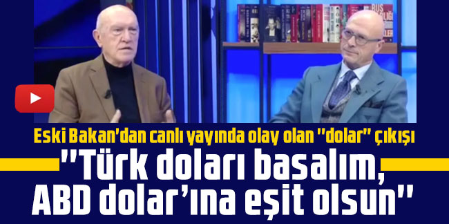 Eski Bakan'dan canlı yayında olay olan ''dolar'' çıkışı: ''Türk doları basalım, ABD dolar’ına eşit olsun''