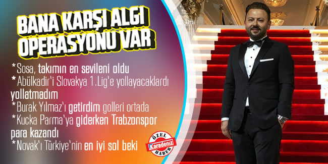 Özkan Doğan'dan flaş açıklamalar! 'Trabzon taraftarı teşekkür etmesi gerekirken tepki gösteriyor'