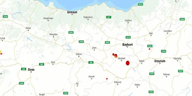 Bayburt Demirözü Beşpınar'da 3,2 Büyüklüğünde deprem!
