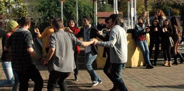KTÜ'de horonlu protesto