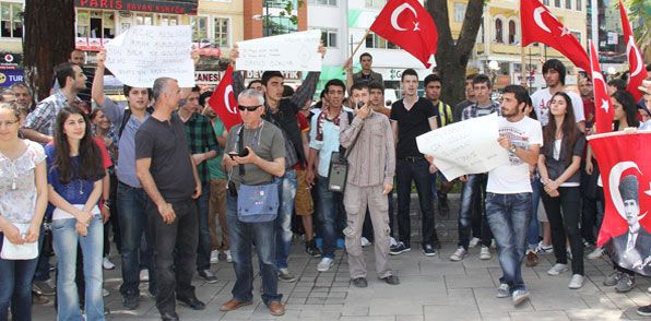 Rize "Gezi Parkı" için yürüdü