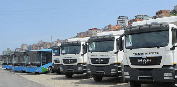 Trabzon Belediyesi'ne 10 yeni araç