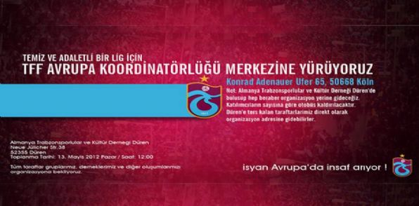 Trabzonspor Taraftarı Almanya'da TFF'ye Yürüyecek