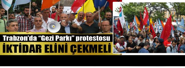 Trabzon'da "Gezi Parkı" protestosu