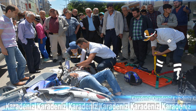 Samsun’da motosiklet kazası!