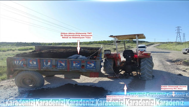 PKK'nın bomba yüklü traktörü ele geçirildi