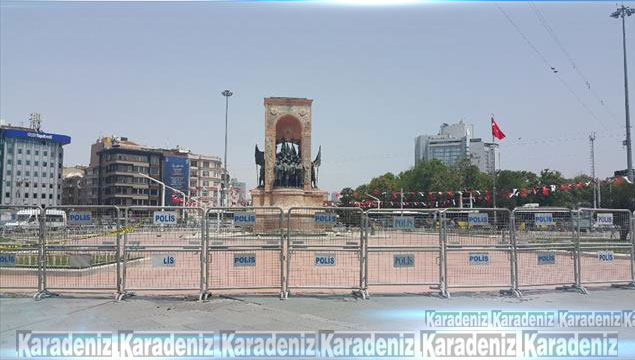Taksim Meydanı bariyerlerle çevrildi