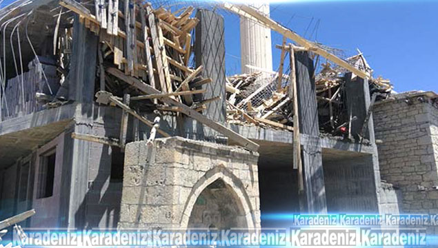 Cami inşaatında göçük: 1 ölü, 4 yaralı