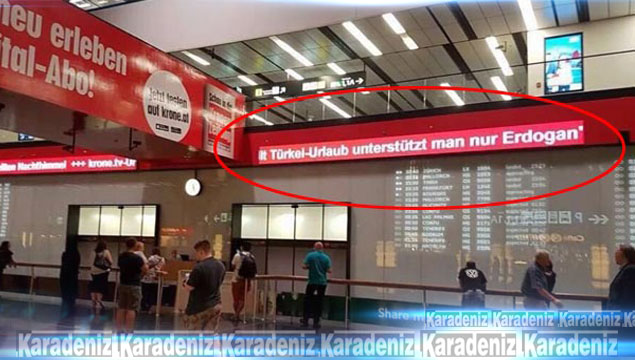 Viyana Havalimanı'nda küstah yazı
