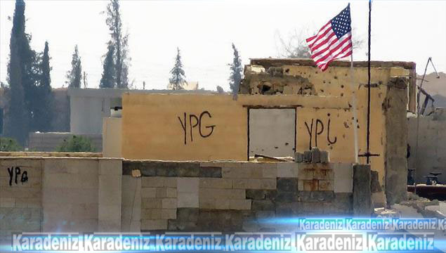 PYD binasındaki ABD bayrağı yerinde duruyor