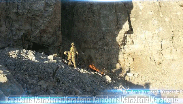 Hakkari'de PKK'nın çelik kapılı, fanlı mağarası