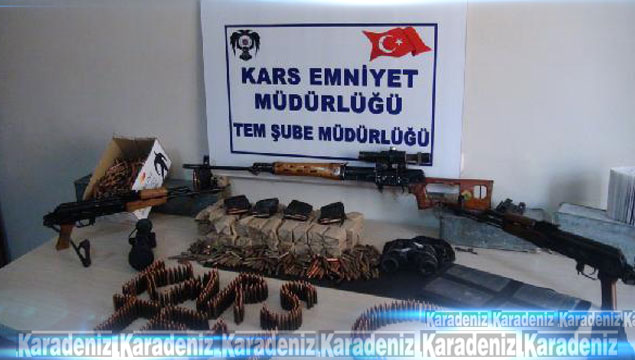 Kars’ta PKK'nın silah ve mühimmatı ele geçti
