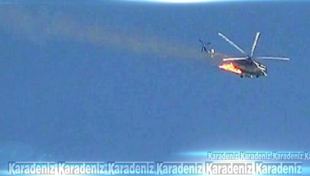Muhalifler Esed helikopterini düşürdü