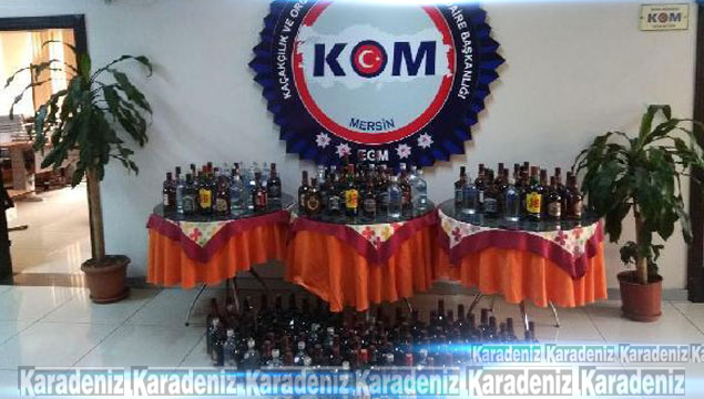Mersin'de sahte içki üretimine 15 tutuklama