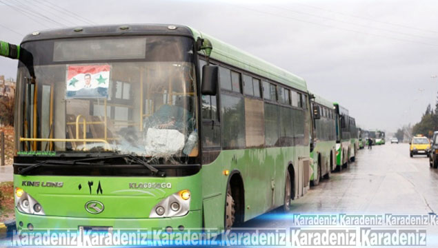 Suriye'de 10 tahliye otobüsü daha yola çıktı