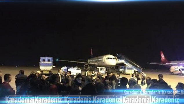 Trabzon’da uçakta kavga çıktı