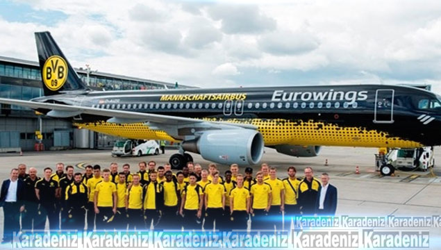 Borussia Dortmund uçağı büyük tehlike atlattı!