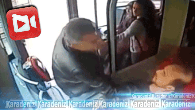 Otobüs şoförüne saldırı kamerada