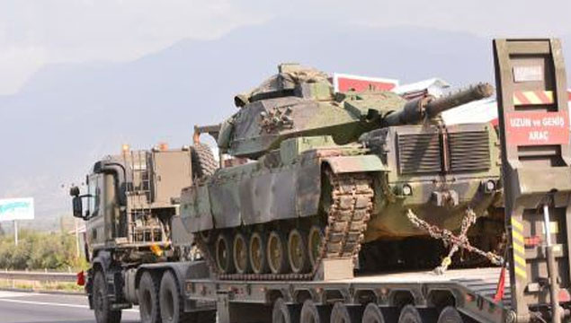 Suriye sınırına  tank sevkıyatı