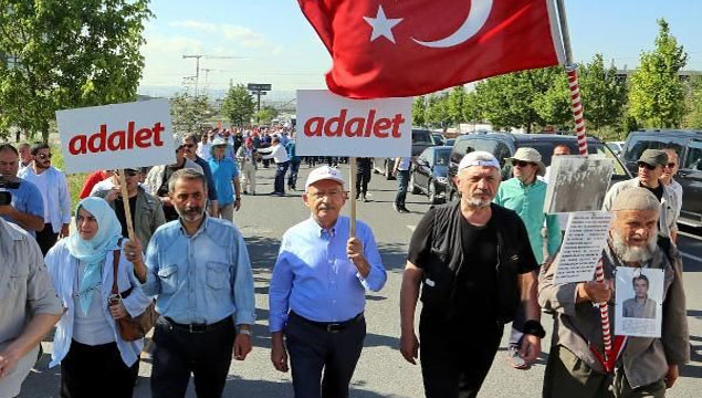Kılıçdaroğlu'nun yürüyüşünde dikkat çeken isimler