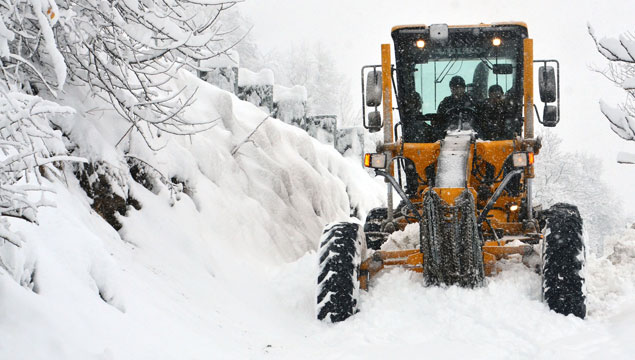 Trabzon karla mücadelede