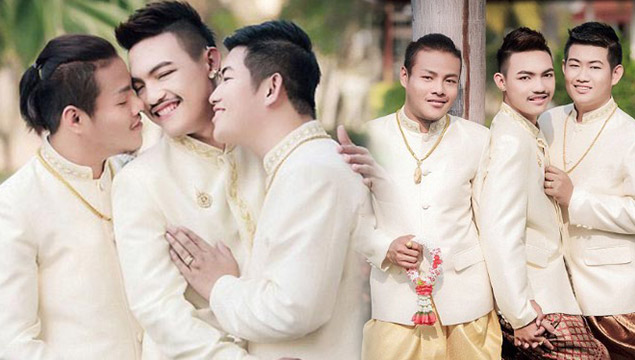 Dünyanın ilk 3 erkekli evliliği!