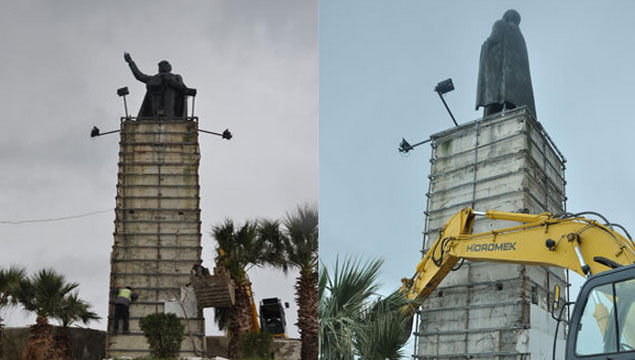 Dev Atatürk heykelinde onarım