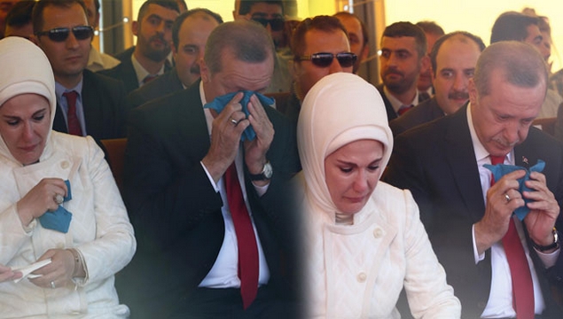 Erdoğan gözyaşı döktü