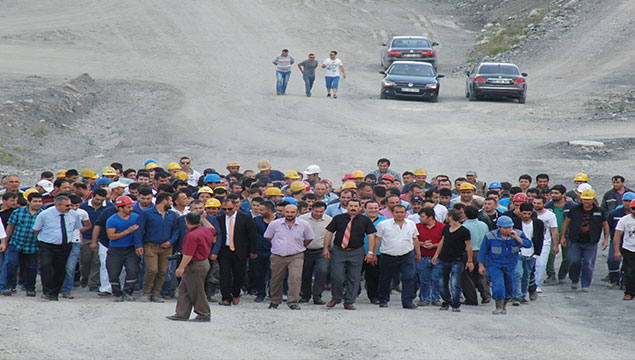 Maden işçileri eylemde