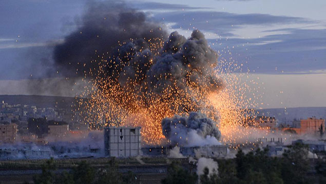 Bir patlamada Kobani'de 