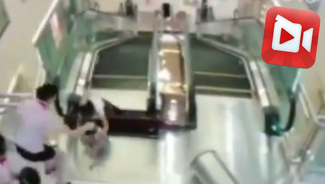 Çin'de yürüyen merdiven faciası!