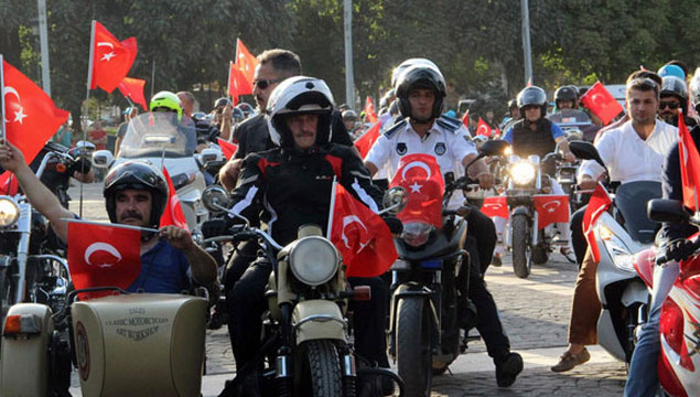 Gazilerden teröre motosikletli tepki