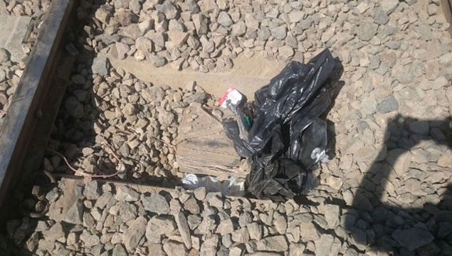 Tren raylarında bomba bulundu