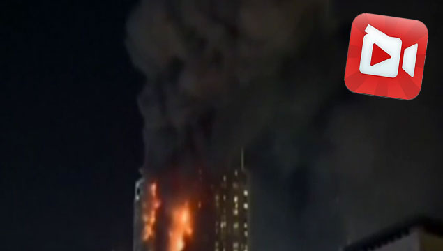 63 katlı otelde yangın