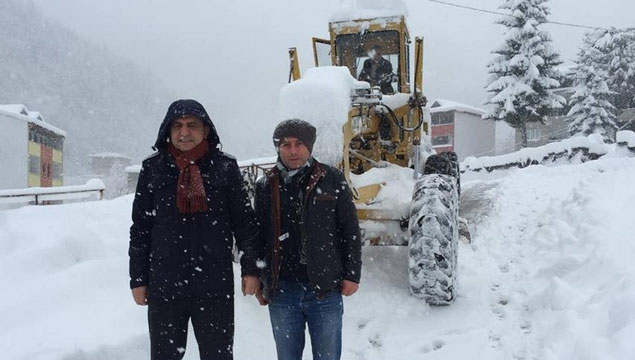Yomra'da karla mücadele