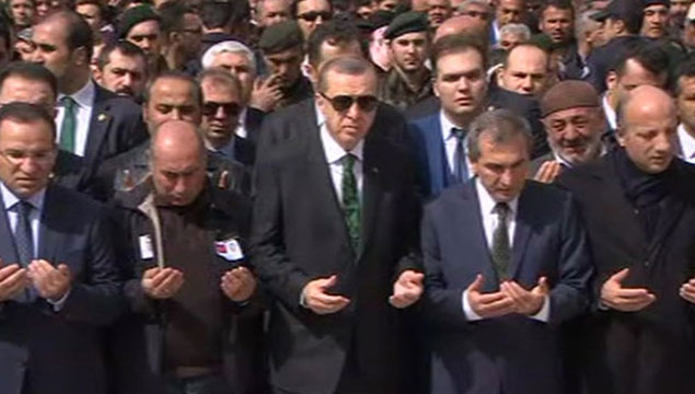Şehit cenazesine Erdoğan da katıldı
