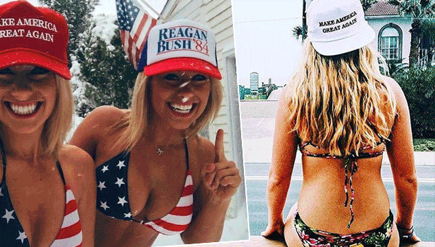 Donald Trump'a bikinili destek